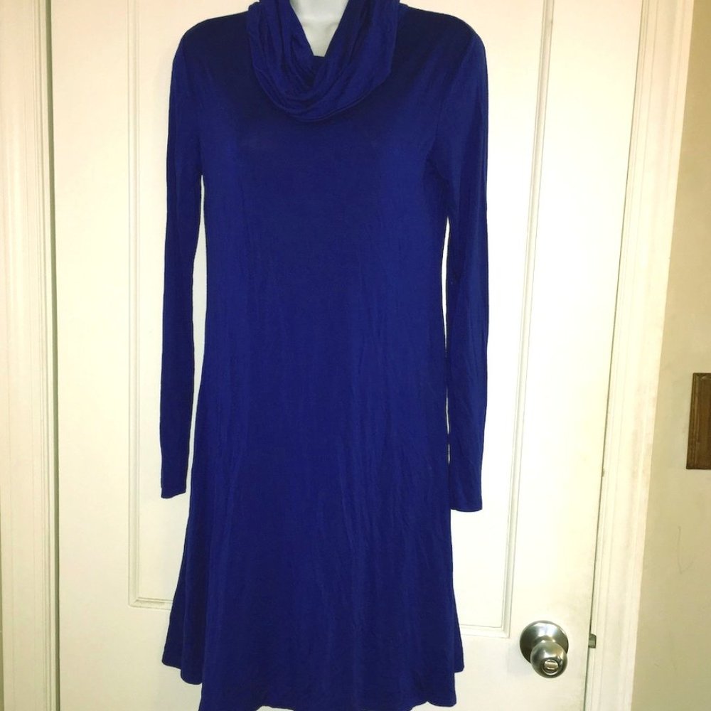 Cable & Gauge Swingy Cowl Neck Dress - Long Sleeve